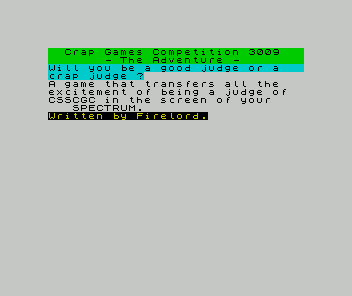 screenshot for Crap Games Competition 3009 - The Adventure